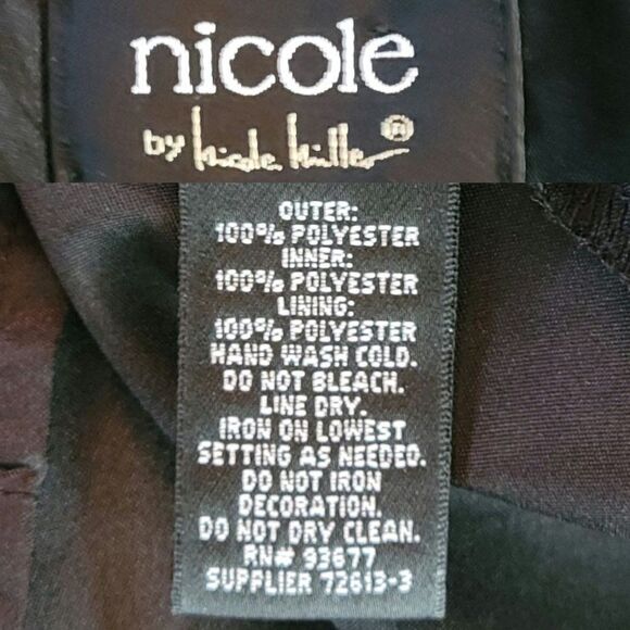 Nicole Miller Retro 20's Flapper Sheer Sleeveless Layered Beaded Dress Blk Sz XL - Picture 4 of 8